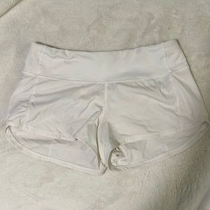 White LuLuLemon Shorts